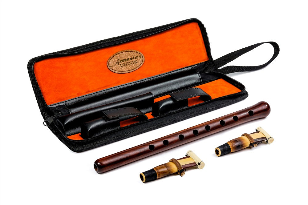 Armenian professional duduk with 2 reeds & leather case