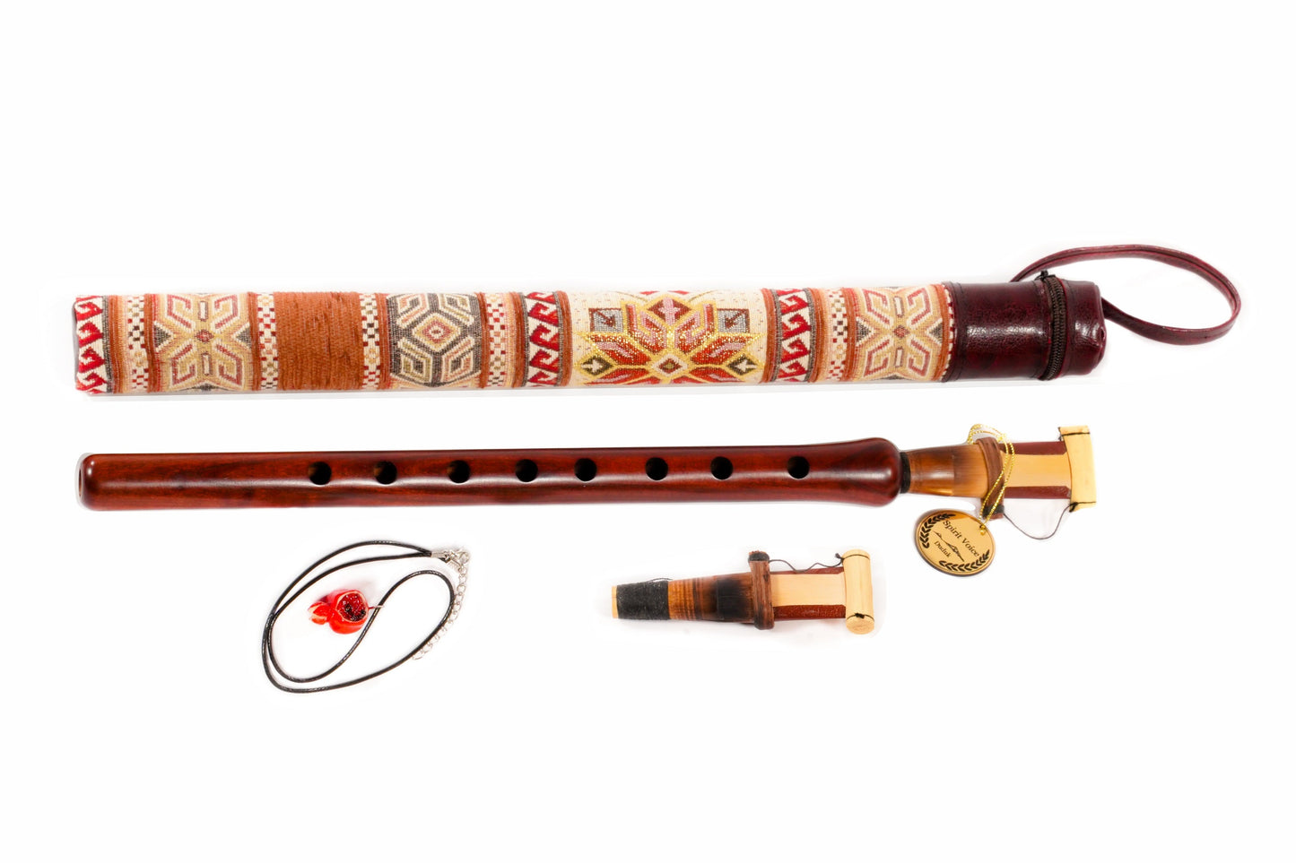 Armenian musical instrument duduk for beginners with 2 reeds & Case